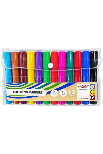 Generic 12 Pcs Color Marker Set – Bright Markers for Art & Coloring