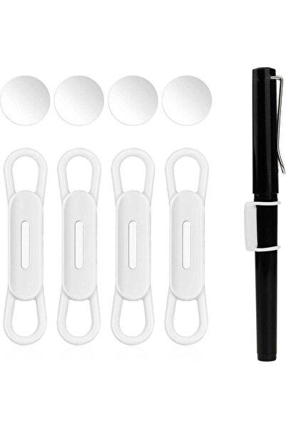 Generic Magnetic Pen Pencil Holder, 4 Pcs Silicone Adjustable Pen Holder for ...