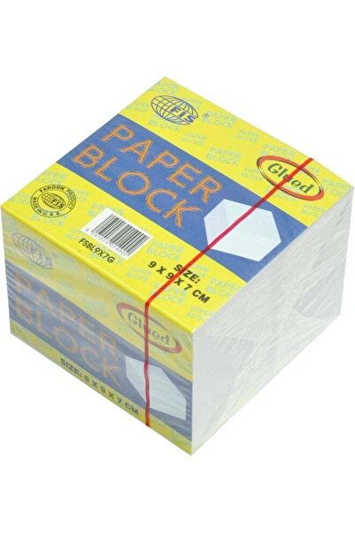 Generic FIS Paper Block Glued, 9x9x7cm, White Color