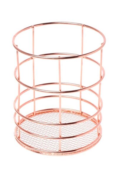 Generic Rose Gold Metal Pen Holder Pink