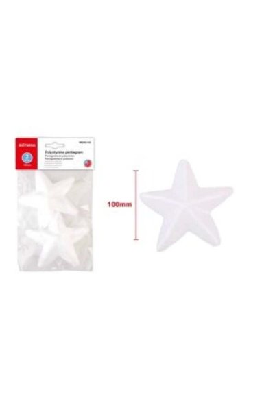 Generic MOTARRO ME002-100 Polystyrene Pentagram - 100mm White Styrofoam Star ...