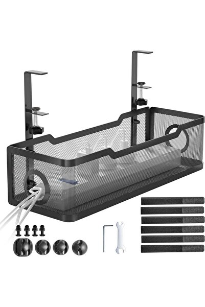 Generic Under Desk Cable Management Tray Black, Cable Management Under Desk N...