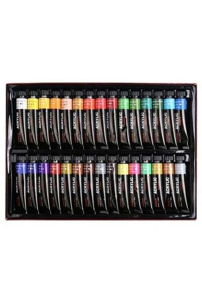 Generic 30 Colors Acrylic Paint Set, Rich Pigments Colors, 12ml/Tube, Non Fad...