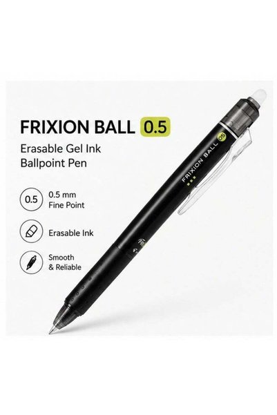 Generic PILOT FriXion Ball Knock Erasable Gel Pen LFBK-23EF-B, 0.5 mm, Black,...