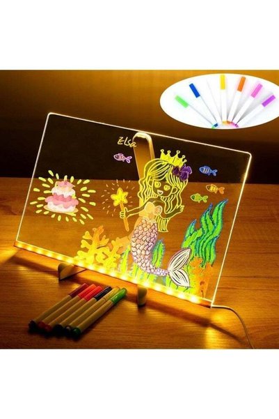 Generic Led Note Board With Colors, Light Up Acrylic Message Board, Glowing A...