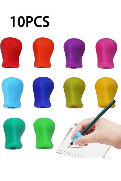 Generic 10 Pcs Pen Grips for Adults, 10 Colors Silicone Pencil Grips, Ergonom...