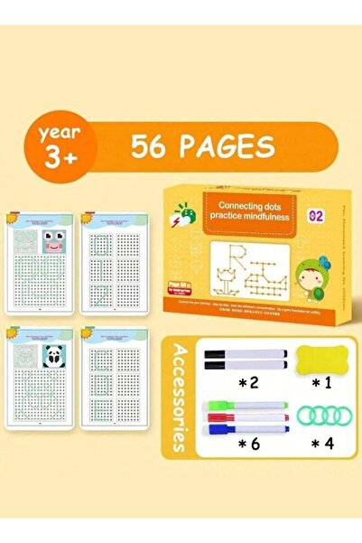 Generic Magical Tracing Workbook Set for Kids, Practice Copybook with Reusabl...
