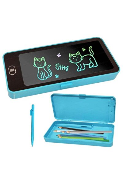 Generic LCD Drawing Pencil Box for Kids, 8.5 Inch Screen, Blue