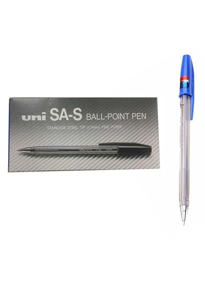 Generic 12-Piece SAS Ballpoint Pen Fine Tip Blue Ink