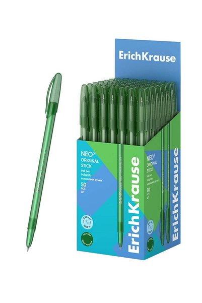 Generic 50-Piece Neo Original Stick Ballpoint Pen 0.7mm Tip Green Ink