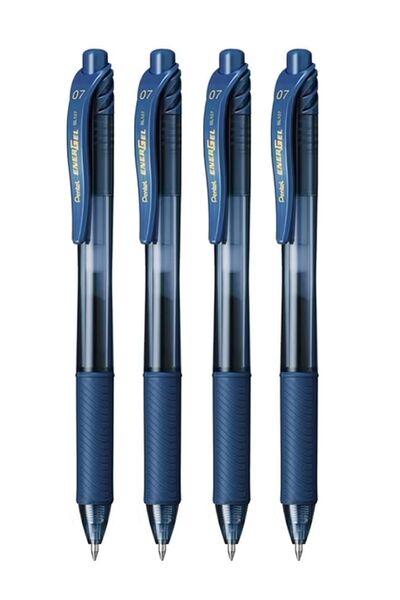 Generic 4-Piece Energel Gel Ink Pen 0.7mm Tip Navy Blue Ink