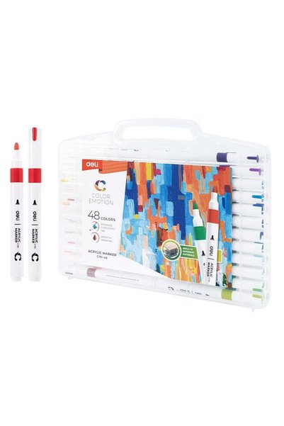 Generic 48-Piece Acrylic Paint Markers Assorted Colours