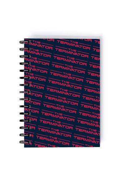 Generic The Terminator Theme Printed Spiral A5 Notebook Yellow/Grey/Black