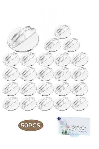 Generic 50 Pieces Translucent Card Stands, Miniature Acrylic Card Bases, Game...