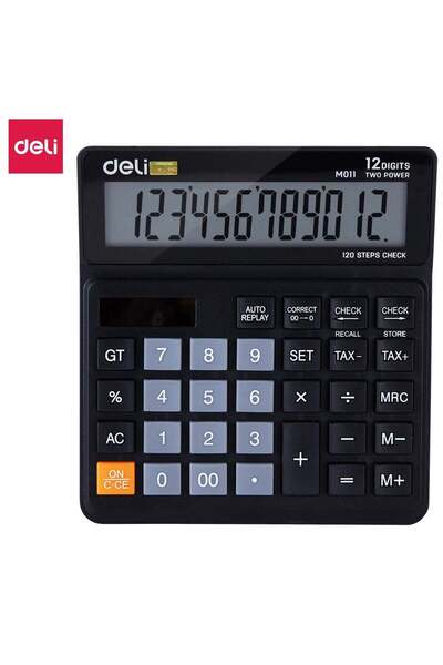 Generic EM01120 Calculator - Plastic 12 Digits - Black - Ideal for office, st...