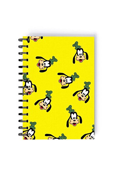 Generic Goofy Printed Spiral A5 Notebook White/Black/Green