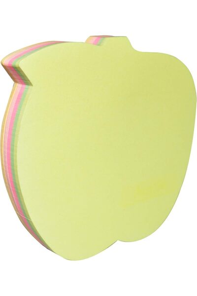 Generic Apple-Shaped Sticky Notes CPP06S, Neon Assorted, 100 Sheets, 3.5 x 3....