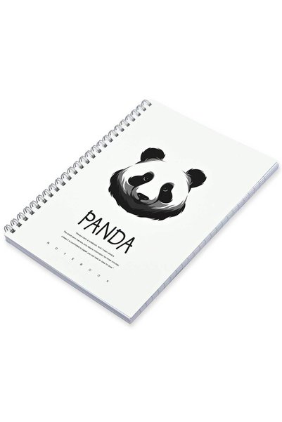 Generic FIS Pack Of 5 Spiral Soft Cover Notebook, 96 Sheets A5 Panda Design 7...