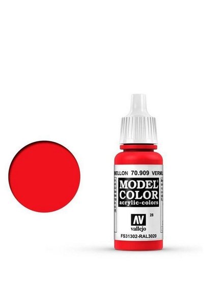 Generic Model Color 909 Vermilion 18ml Bottle Acrylic Paint for Miniature Fig...