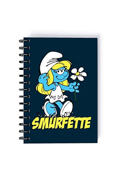 Generic Lazy Smurf Nope Printed Spiral A5 Notebook Blue/White/Black