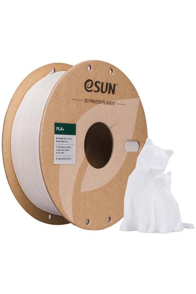 Generic Esun Pla+ 1.75mm White 3D Printer Filament Crack Resistant Smooth Fin...