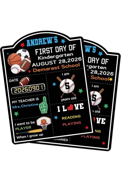 Generic ARS First and Last Day of School Board, Double Sided Reusable Photo P...