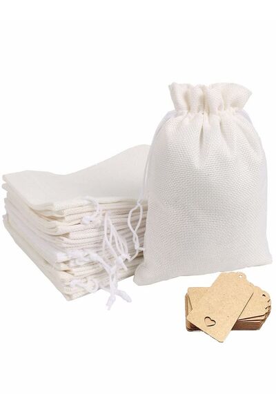 Generic 15 Pcs Gift Bags of Burlap and 15 Gift Tags with Drawstring Best for ...