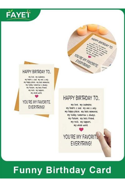 Generic Funny Birthday and Anniversary Card, Humorous Romantic Greeting Card,...