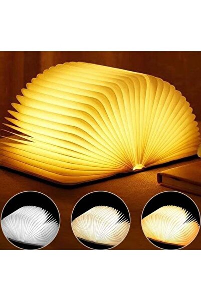 Generic Folding Book Light,3 Colors LED Table Lamp For Decor,LED Paper Lanter...