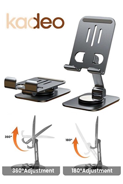 Generic Aluminum Alloy Phone Stand, Adjustable Height Phone Holder, Base 360°...