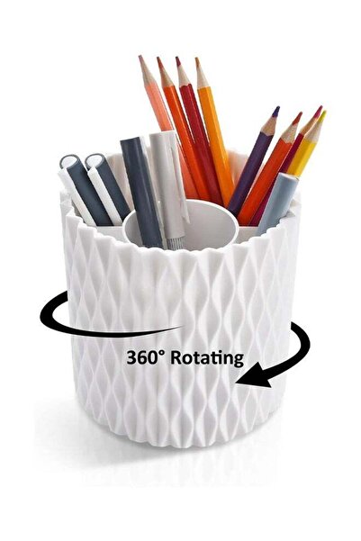Generic Rotating Pen Pencil Holder for Desk, 5 Slots 360 Degree Rotating Penc...