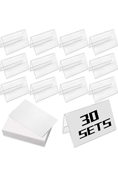 Generic BEETO Mini Clear Acrylic Sign Display Holder, A-Shape Sign Holders wi...