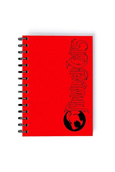 Generic Thunder Cat Retro Printed Spiral A5 Notebook Red/Black