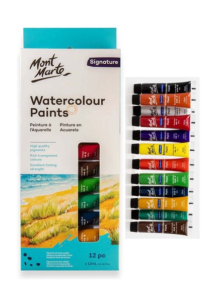 Generic 12-Piece Signature Watercolour Paint Set 12ml Content Per Tube