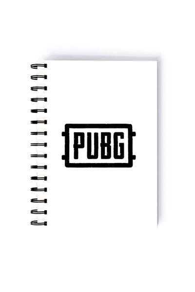 Generic Spiral A5 Notebook PUBG For Gaming Fan Logo White