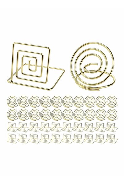 Generic 40 Pack Gold Table Card Holders - Wire Picture Clips for Weddings, Di...