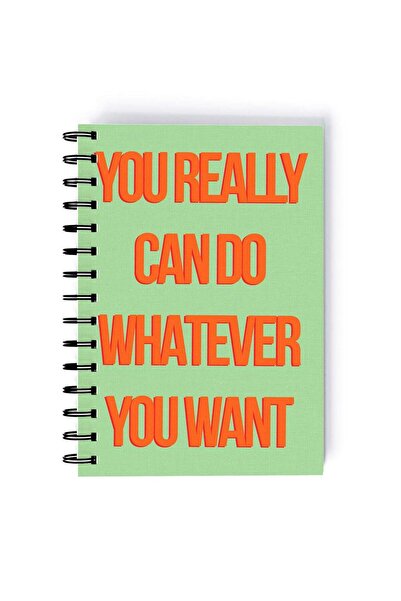 Generic Spiral A5 Notebook Typography Motivational Quote Do whatever you want...