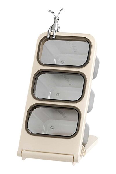 Generic Light Luxury Rabbit Foldable Desktop Storage Rack, 3-Tier Slant Tea B...
