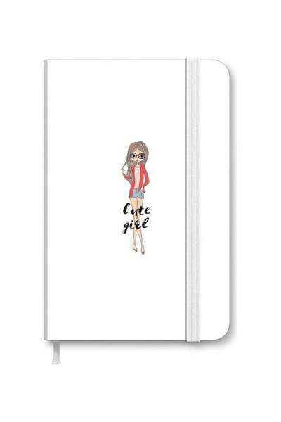 Generic Designer A5 Thick Hardcover Notebook - Dreamer Cute Girl Multicolour