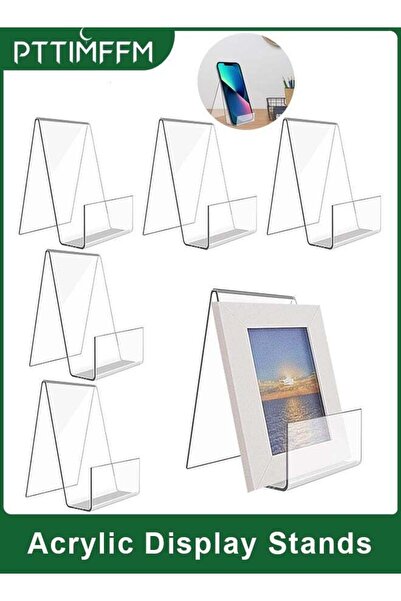 Generic 6-Pack Clear Acrylic Display Stands, Sturdy Book, Photo, Tablet, Art ...