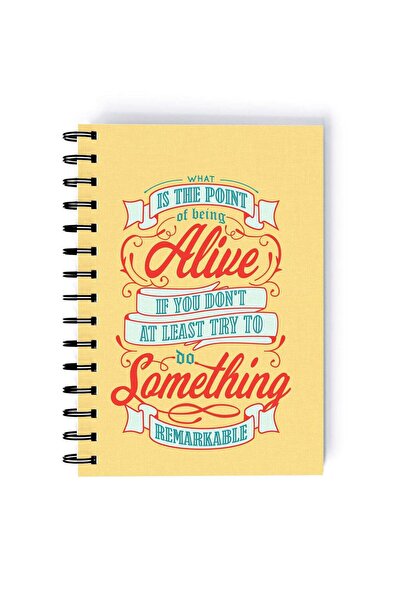 Generic Do something Remarkable Design Rectangle Spiral A5 Notebook Multicolour