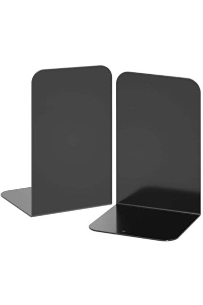 Generic Heavy Duty Metal Bookends for Shelves, 20.3 cm Tall, Non-Slip Black B...
