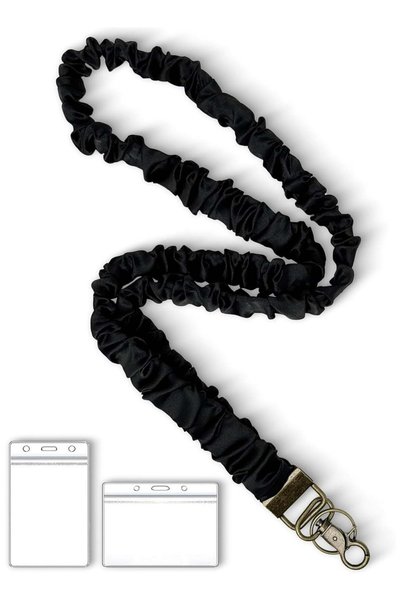 Generic Stretchy Scrunchie Lanyard for ID Badges Keys, Cute Teacher Lanyard f...