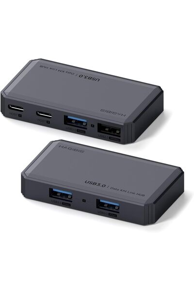 Hagibis USB Switch, Cross-system Transfer Data USB 3.0 Switcher 2 Computers S...