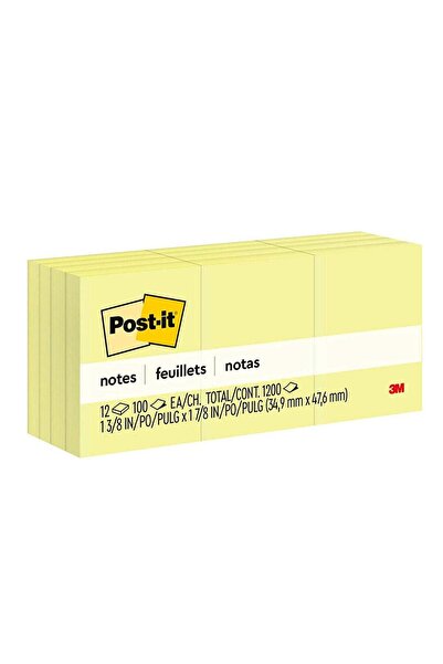 Generic 1200-Piece Small Size Yellow Sticky Notes