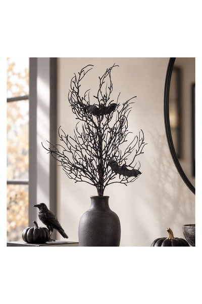 OEM Ramura Neagra Halloween cu Lilieci 60 cm – ornament floral tematic pentru...