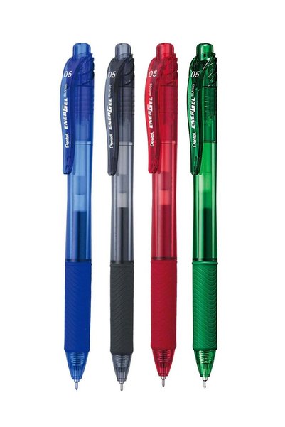 Generic 4-Piece Energel Gel Ink Pen 0.5mm Tip Multicolour