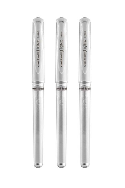 Generic 3-Piece Signo Broad Gel Pen White Colour