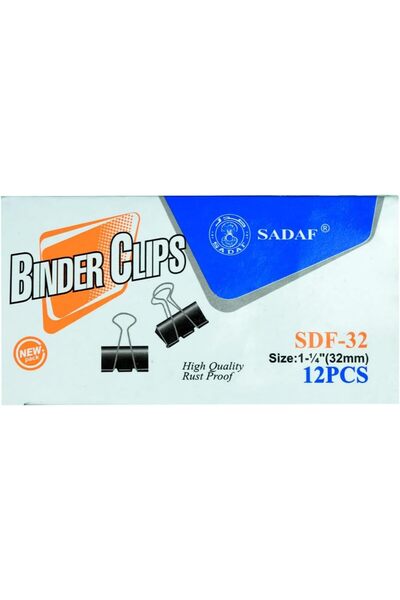 Generic Sadaf Rust Proof Binder Clips, 12-Piece Set, 32 mm