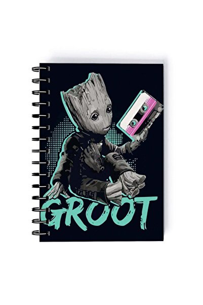 Generic Spiral A5 Notebook Guardians Volume 3 Cyberpunk Aesthetic Groot Music...